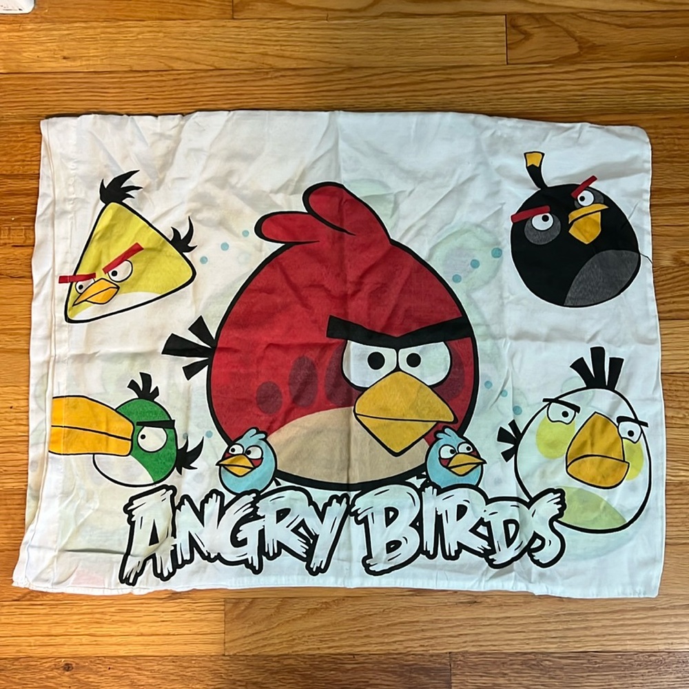 Angry birds pillow case, used, no stains or tears